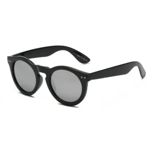 Black Circle Sunglasses - Mirror Lenses