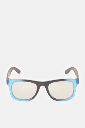 Boys Blue Printed Wayfarer Sunglasses