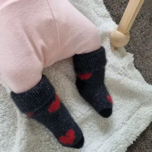 Duthie & Bull Possum Merino Patterned Baby Socks