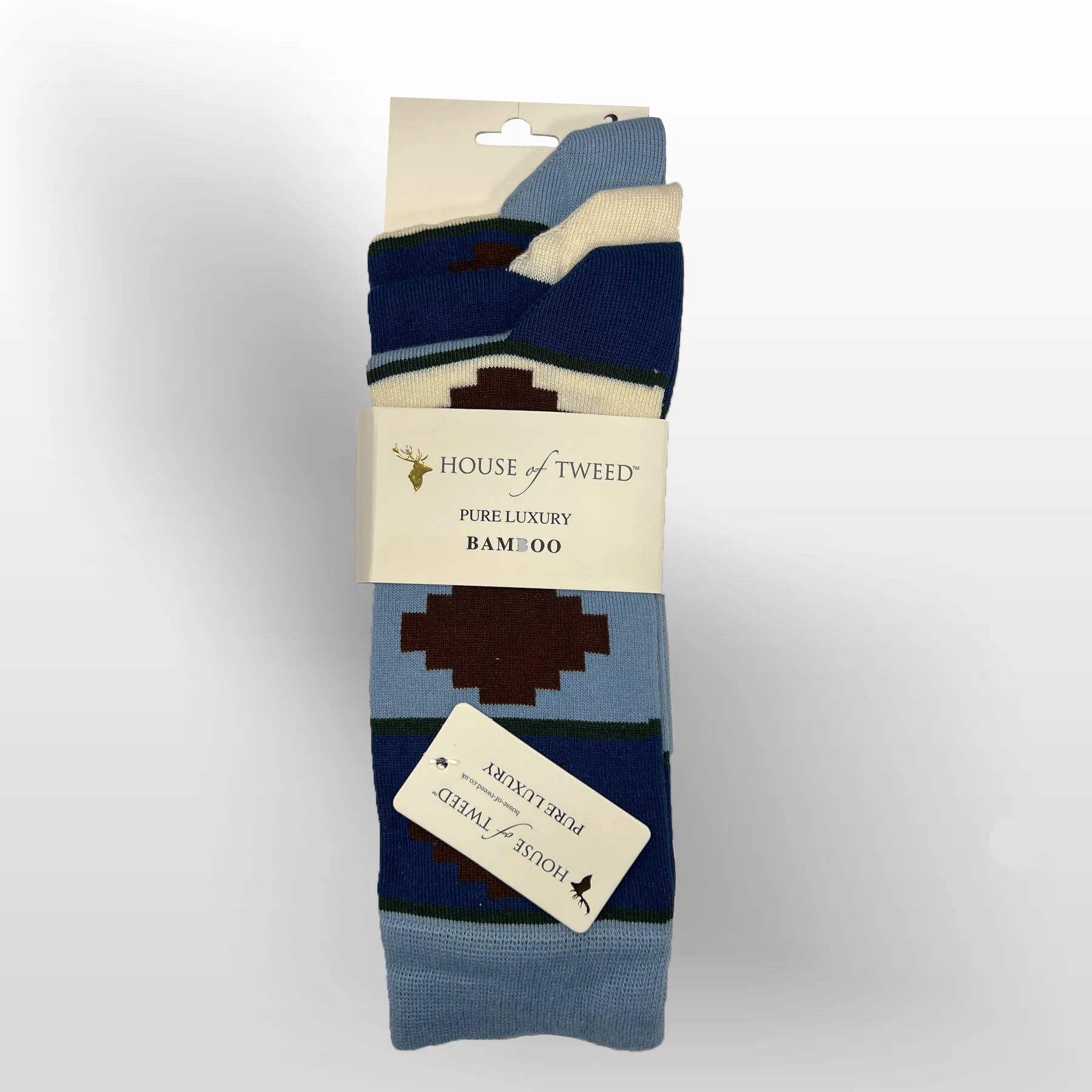 House of Tweed Pure Luxury Mens Bamboo Socks | Dark Blue 3 Pairs