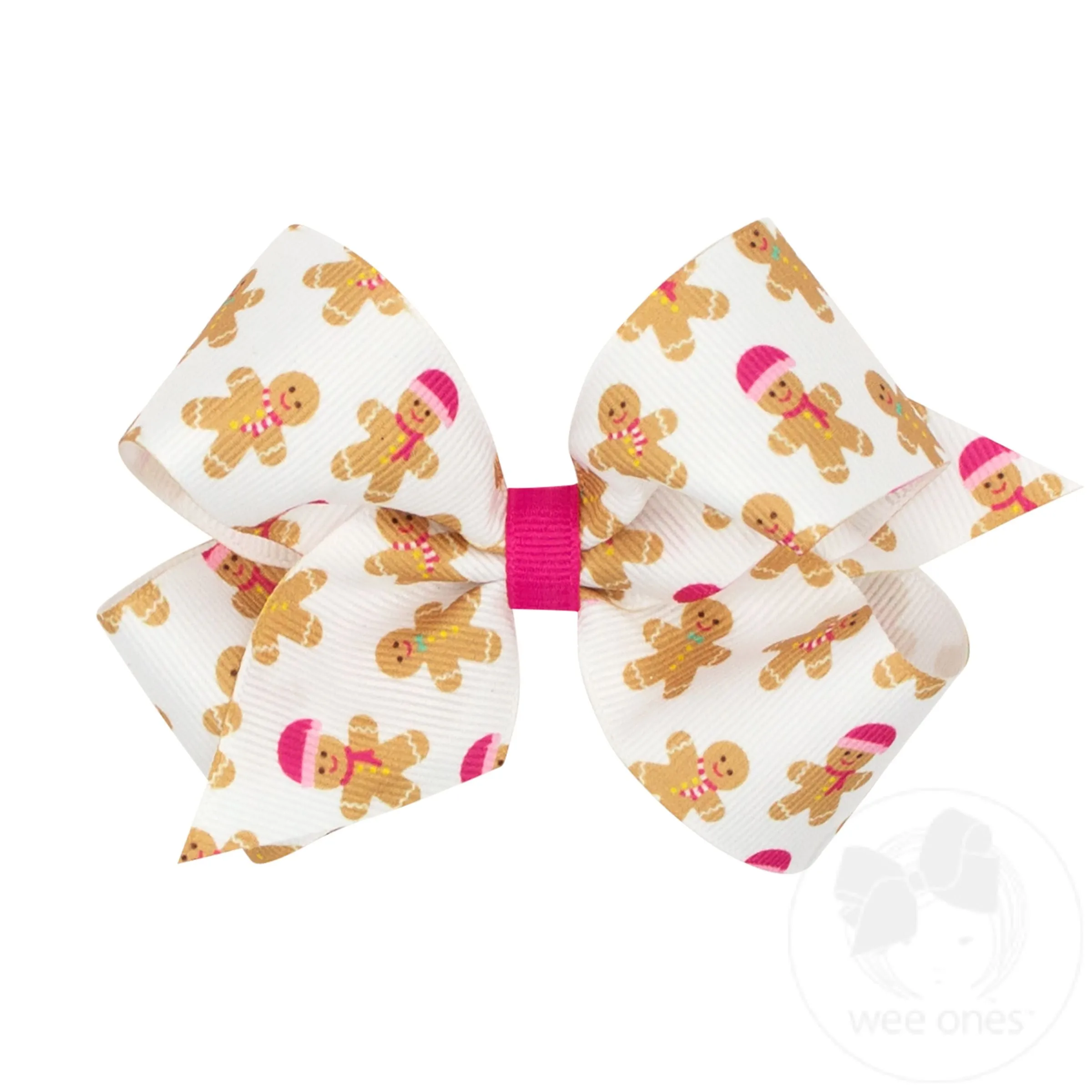 Medium Holiday-themed Printed Grosgrain Hair Bows