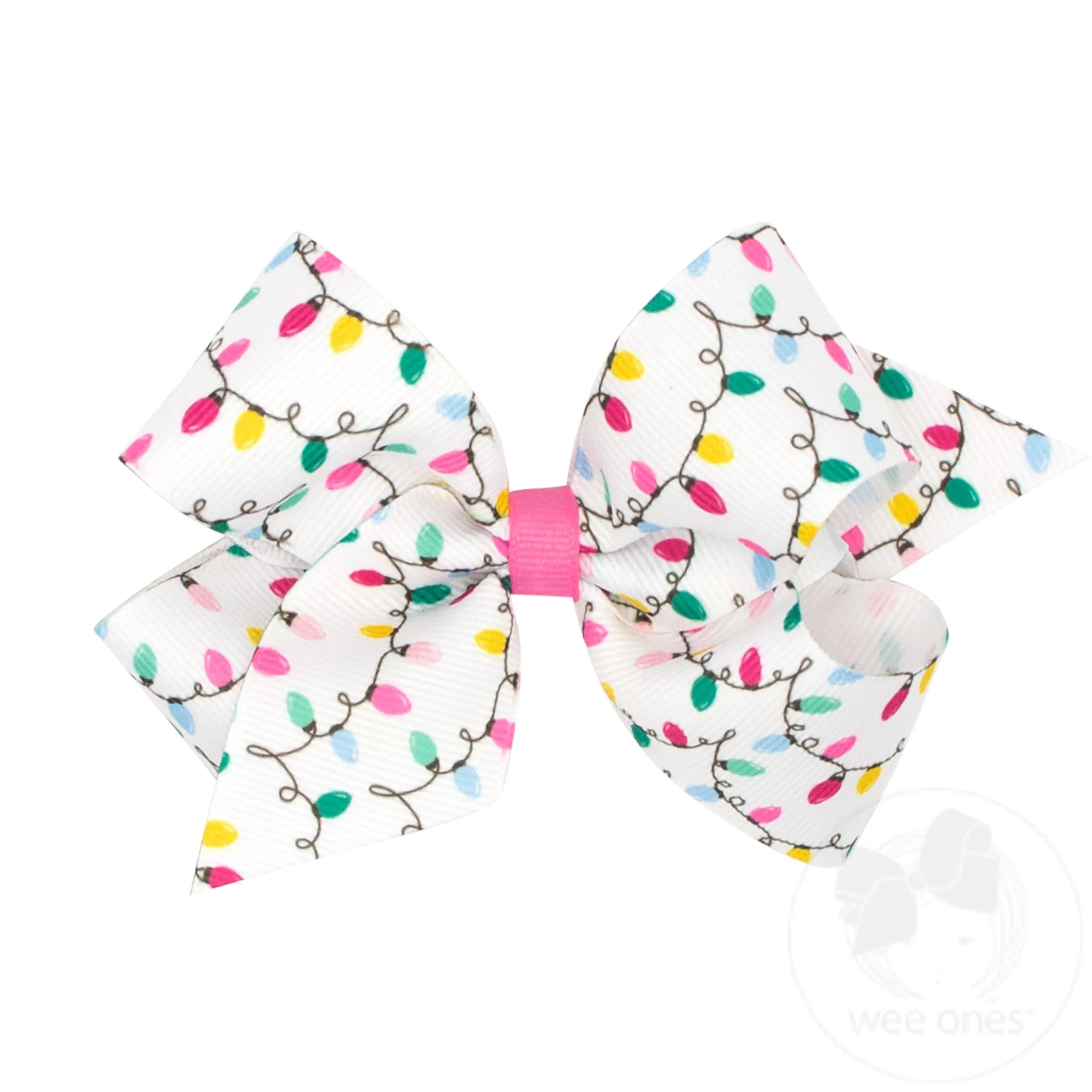 Medium Holiday-themed Printed Grosgrain Hair Bows