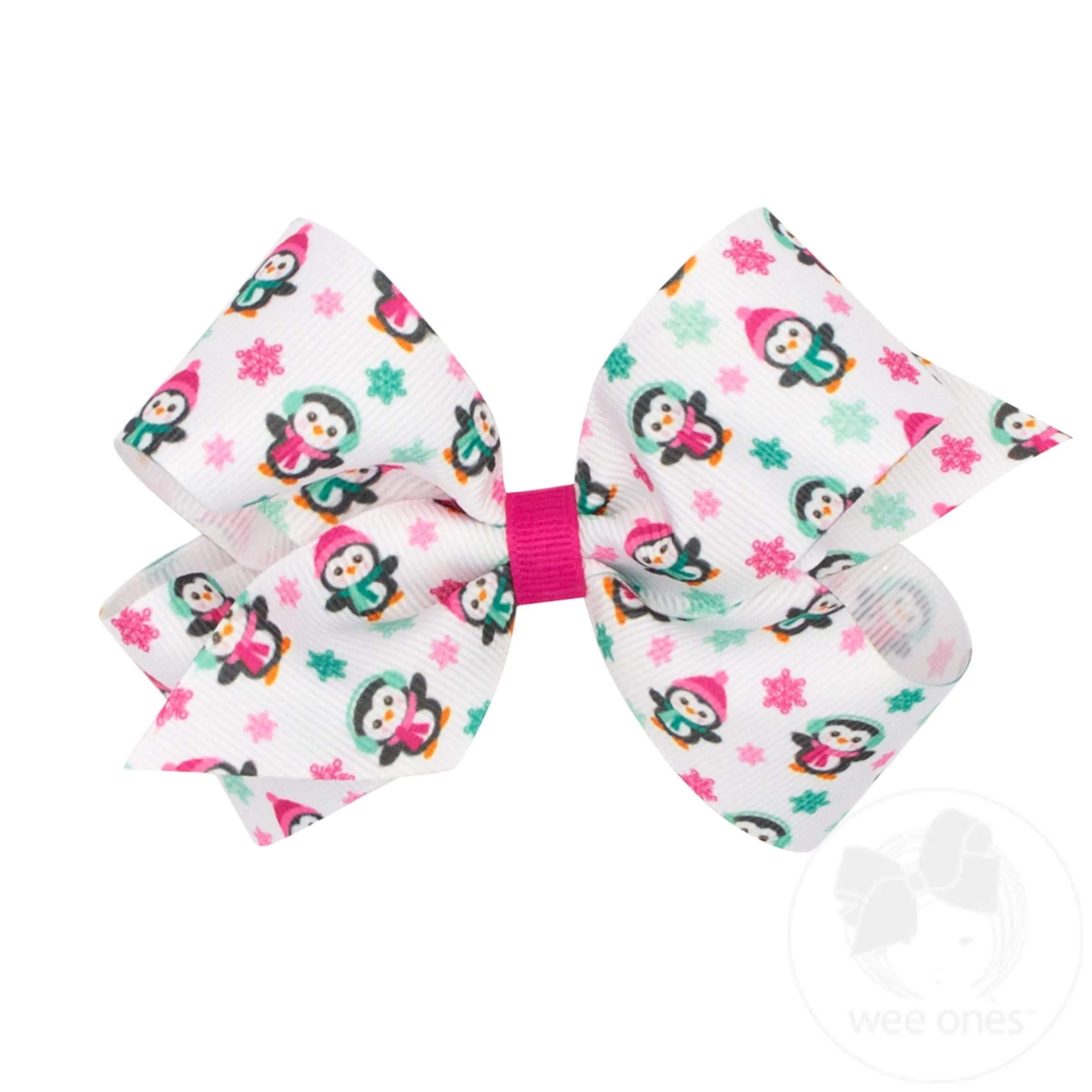 Medium Holiday-themed Printed Grosgrain Hair Bows