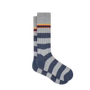 PAUL SMITH Fleck Stripped Ribbed Socks - Grey